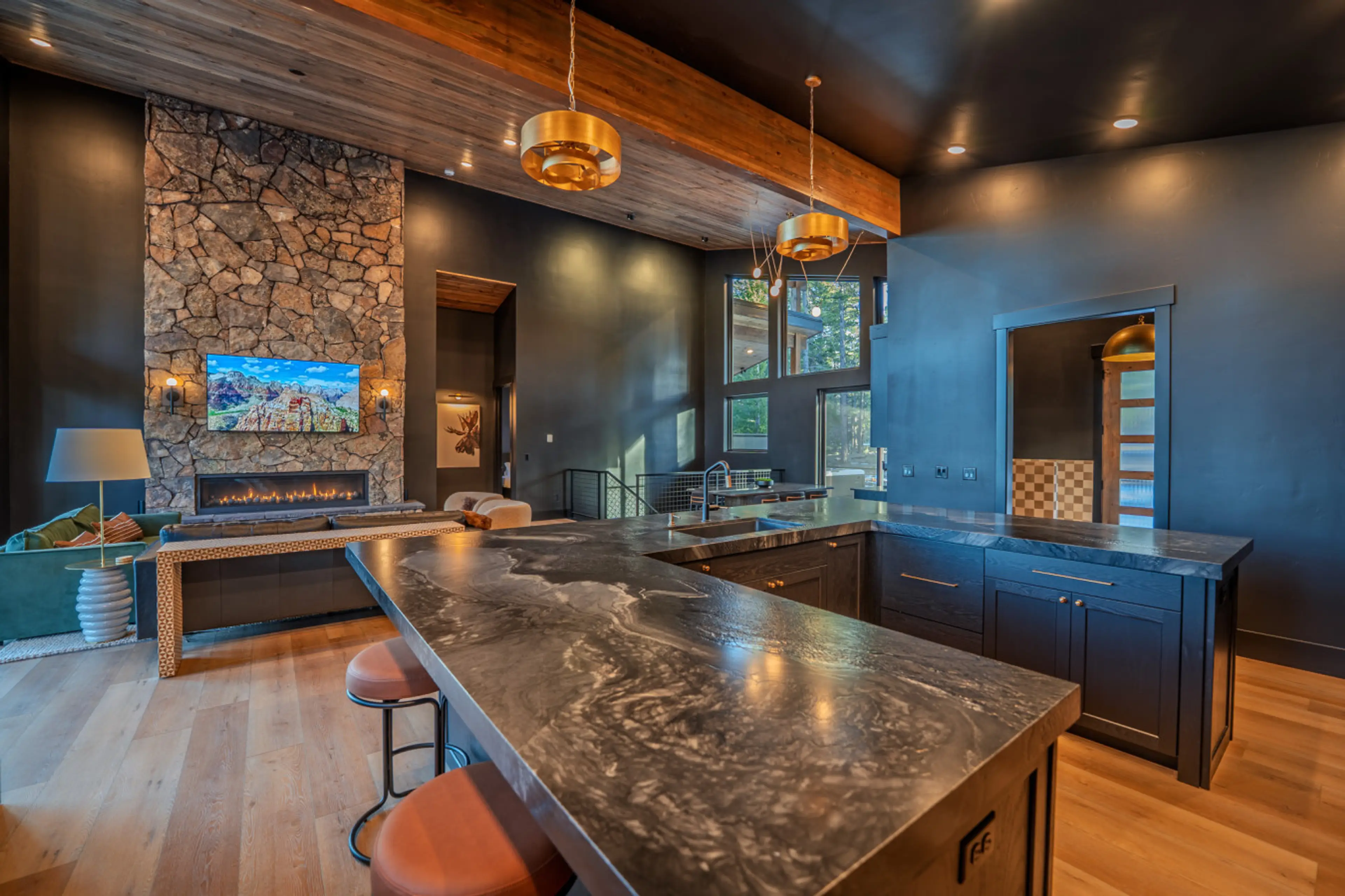 Duck Creek Retreats — twilight over the forest