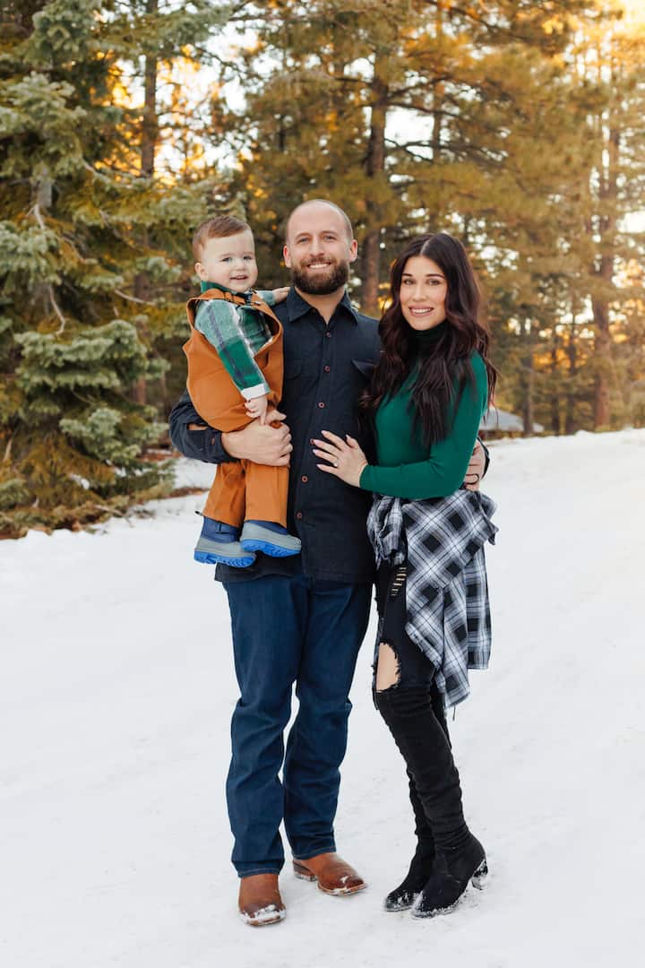 Nick, Ciera, and Hayden — the Helm family, Duck Creek Retreats